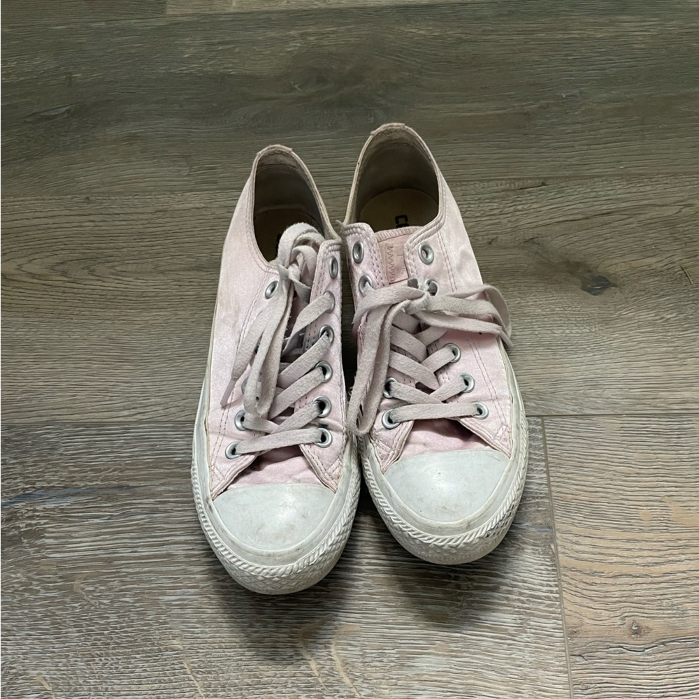 Satin Blush Pink Converse
